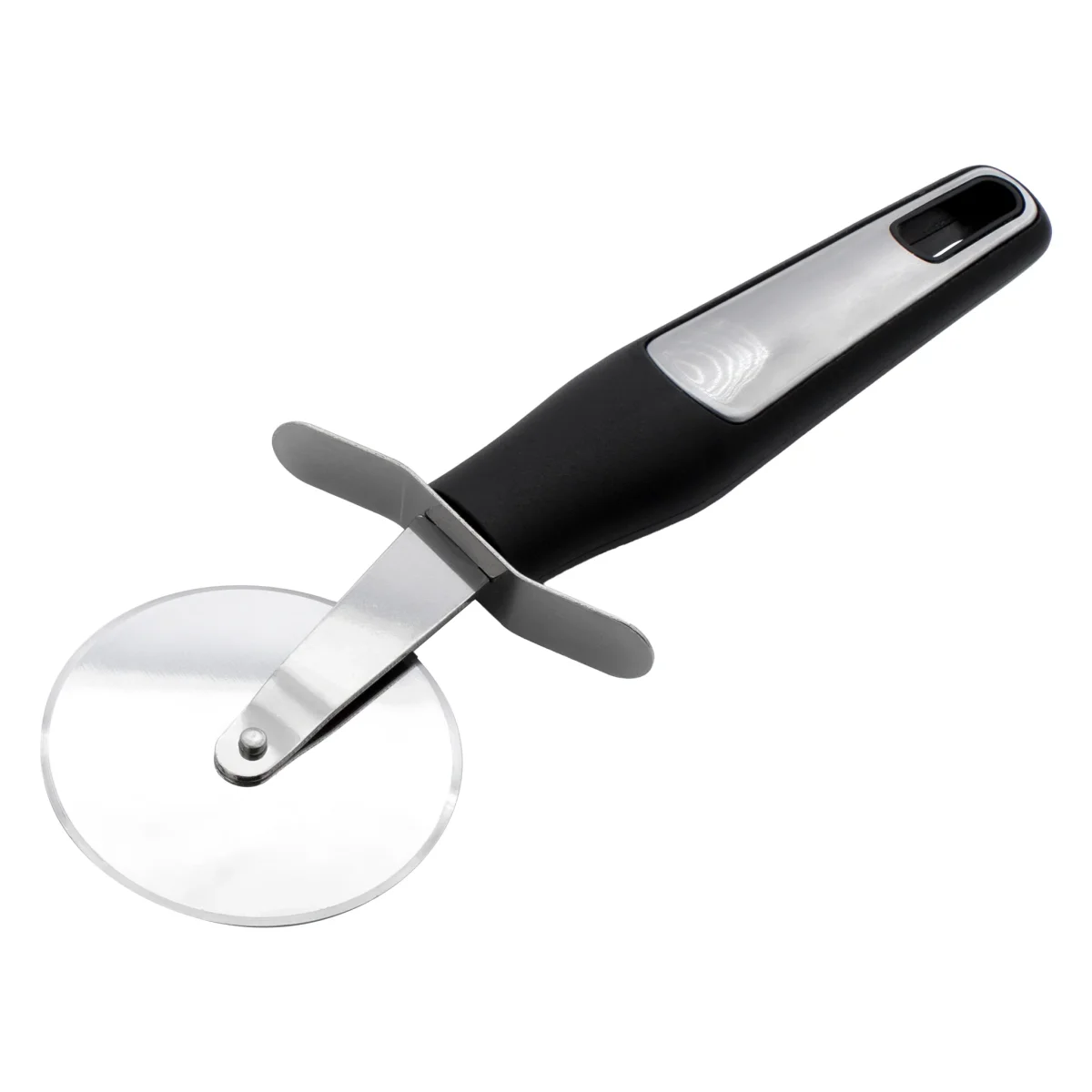 REGENT PREMIUM PIZZA CUTTER STAINLESS STEEL WITH PP+SS BLACK HANDLE, 65MM DIA - Image 3